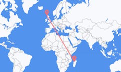 Flyrejser fra Mahajanga, Madagaskar til Stornoway, Skotland
