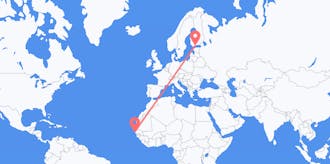 Flyg från Senegal till Finland