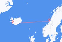 Flyrejser fra Rørvik, Norge til Reykjavik, Island