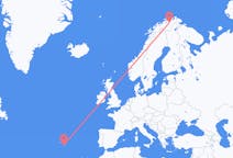 Loty z Lakselv, Norwegia z Ponta Delgada, Portugalia