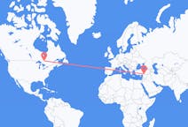 Flyreiser fra Timmins, Canada til Gaziantep, Tyrkia