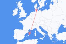 Flights from Menorca in Spain to Hamburg in Germany