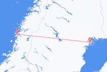 Vluchten van Sandnessjøen, Noorwegen naar Lulea, Zweden