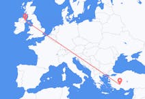 Flights from Isparta, Turkey to Belfast, the United Kingdom