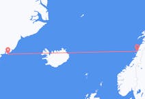 ノルウェーのから サンドネショエン、グリーンランドのへ クルスクフライト