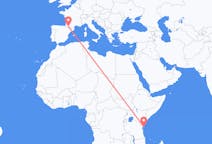 Flyg från Pemba, Tanzania till Lourdes (kommun i Brasilien, São Paulo, lat -20,94, long -50,24), Frankrike