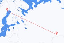 Vols depuis la ville de Kourgan (Oblast de Kourgan) vers la ville de Luleå