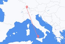 Vluchten uit Zürich, Zwitserland naar Palermo, Italië