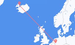아이슬란드 조구르에서 출발해 독일 뒤셀도르프까지(으)로 가는 항공편