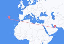 Flights from Abu Dhabi to Ponta Delgada