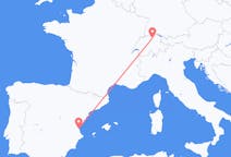 Flyrejser fra Zürich, Schweiz til Valencia, Spanien