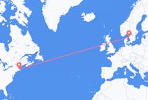 Flug frá Boston, Bandaríkjunum til Gautaborgar, Svíþjóð