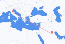 Flights from Qaisumah, Saudi Arabia to Perugia, Italy