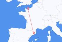 Flyg från Caen, Frankrike till Barcelona, Spanien