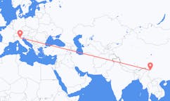 Flyrejser fra Diqing Tibetansk Autonome Præfektur, Kina til Verona, Italien