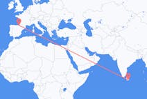 出发地 斯里兰卡出发地 汉班托塔目的地 西班牙圣塞巴斯蒂安的航班
