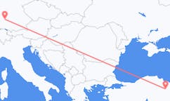 Flyrejser fra Tokat, Tyrkiet til Stuttgart, Tyskland