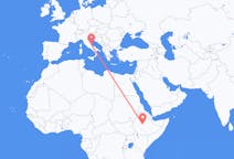 Flyg från Addis Abeba, Etiopien till Pescara, Etiopien