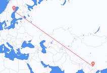 出发地 中国出发地 昆明市目的地 瑞典于默奥的航班