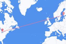 Vluchten van Londen, Canada naar Turku, Finland