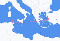 Flights from Tunis to Samos