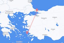 Flights from Leros in Greece to Istanbul in Turkey