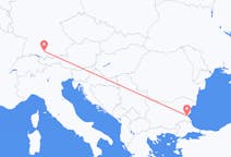 Flyrejser fra Burgas, Bulgarien til Memmingen, Tyskland
