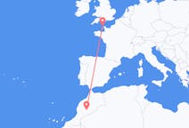 Flyg från Ouarzazate, Marocko till Alderney, Guernsey