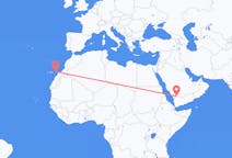 Flyrejser fra Najran, Saudi-Arabien til Ajuy, Spanien