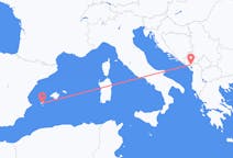 Flights from Podgorica, Montenegro to Ibiza, Spain