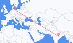出发地 印度賴布爾目的地 德国罗斯托克的航班
