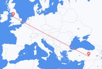 Flyrejser fra Malatya, Tyrkiet til Liverpool, England