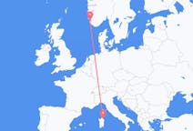 Flyreiser fra Stavanger, Norge til Olbia, Italia
