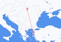 ルーマニアのクルージュ ナポカから、ギリシャのミティリーンまでのフライト
