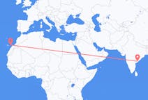 인도 라자문드리에서 출발해 스페인 아주이에게(으)로 가는 항공편