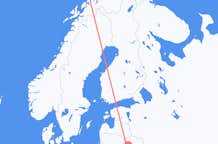 Vluchten van Minsk, Belarus naar Tromsö, Noorwegen