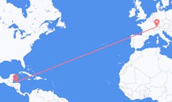 Flyreiser fra Coxen Hole, Honduras til Zürich, Sveits