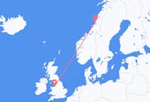 Vluchten van Brønnøysund naar Liverpool