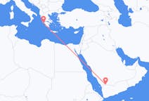 出发地 沙特阿拉伯出发地 奈季蘭目的地 希腊扎金索斯島的航班