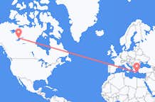 Flyg från Yellowknife, Kanada till Paros, Grekland