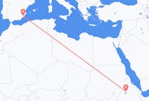 出发地 埃塞俄比亚出发地 貢德爾目的地 西班牙穆尔西亚的航班