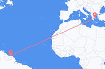 Flights from Paramaribo to Athens