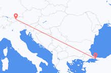 Vluchten van Innsbruck, Oostenrijk naar Istanboel, Turkije