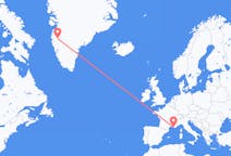 出发地 格陵兰坎格鲁斯苏克目的地 法国马赛的航班