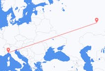Flyreiser fra Ufa, Russland til Genova, Italia