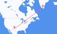 Vluchten van Hobbs, Verenigde Staten naar Narsarsuaq, Groenland