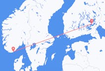Flights from Savonlinna, Finland to Kristiansand, Norway