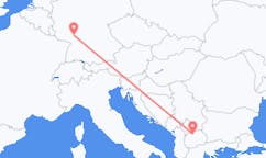 Lennot Mannheimista, Saksa Skopjeen, Pohjois-Makedonia