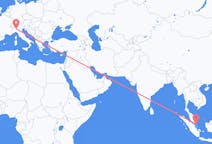 Flyrejser fra Batam, Indonesien til Milano, Italien