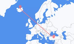 เที่ยวบิน จาก เนฟเชฮีร์, ตุรกี ไปยัง อคูเรย์รี่, ไอซ์แลนด์